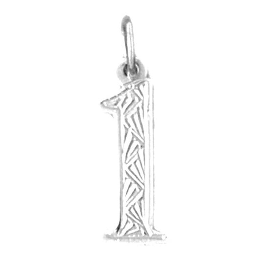 Sterling Silver Number One, #1 Pendant
