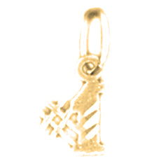 Yellow Gold-plated Silver #1, Number One Pendant