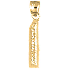 Yellow Gold-plated Silver One, 1 Pendant