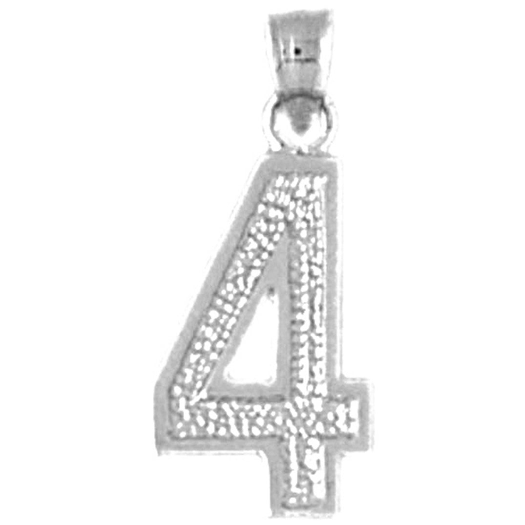 Sterling Silver Four, 4 Pendant
