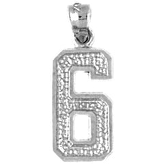 Sterling Silver Six, 6 Pendant