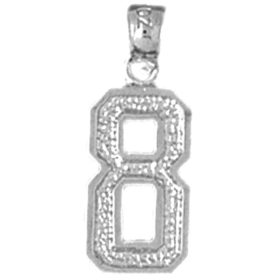 Sterling Silver Eight, 8 Pendant