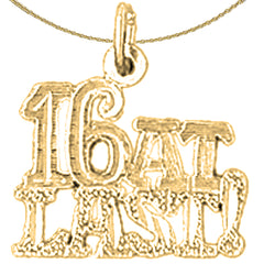 Sterling Silver 16 At Last Pendant (Rhodium or Yellow Gold-plated)