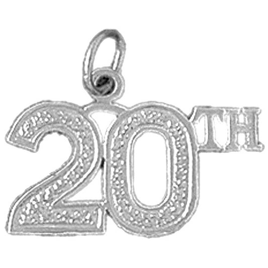 Sterling Silver 20th, Twenty Pendant