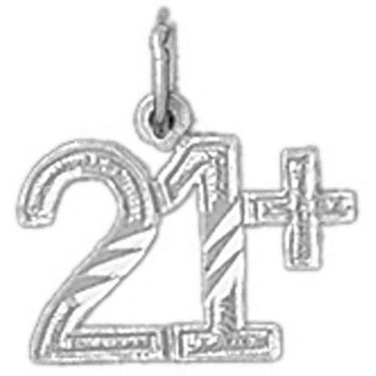 Sterling Silver 21+, Over 21 Pendant