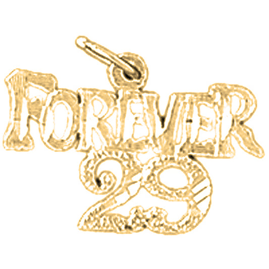 Yellow Gold-plated Silver Forver 29, Forever Twenty Nine Pendant
