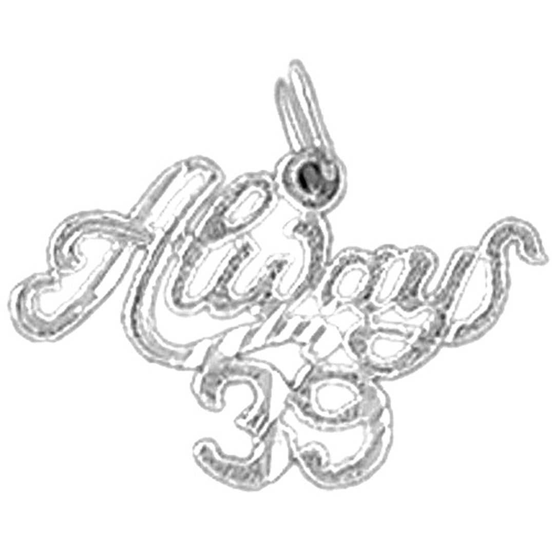 Sterling Silver Always 39, Always Thirty Nine Pendant