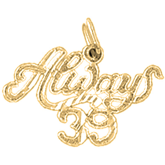 Yellow Gold-plated Silver Always 39, Always Thirty Nine Pendant