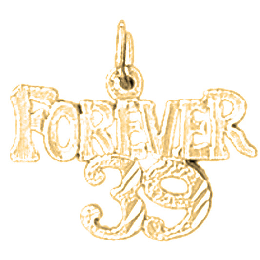 Yellow Gold-plated Silver Forever 39, Forever Thirty Nine Pendant