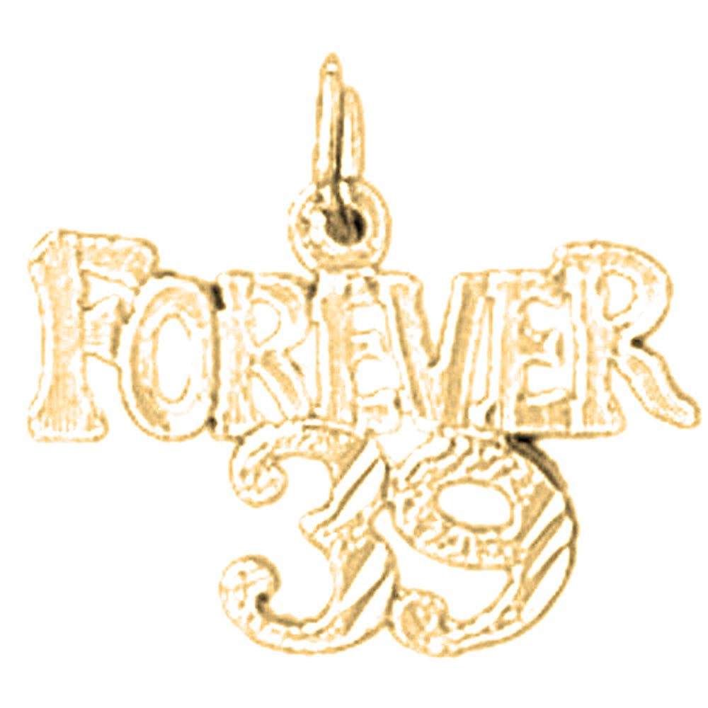 14K or 18K Gold Forever 39, Forever Thirty Nine Pendant