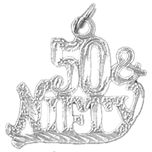 Sterling Silver 50 And Nifty, Fifty And Nifty Pendant