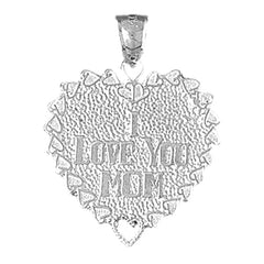 Sterling Silver I Love You Mom Pendant