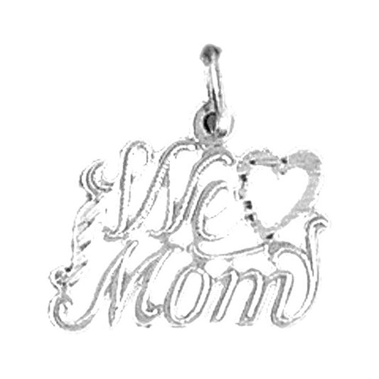 Sterling Silver We Love Mom Pendant