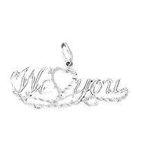 Sterling Silver We Love You Pendant