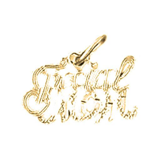 Yellow Gold-plated Silver Special Mom Pendant