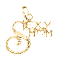 Yellow Gold-plated Silver Sexy Mom Pendant