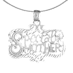Sterling Silver Special Mother Pendant (Rhodium or Yellow Gold-plated)