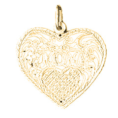Yellow Gold-plated Silver Mom Pendant