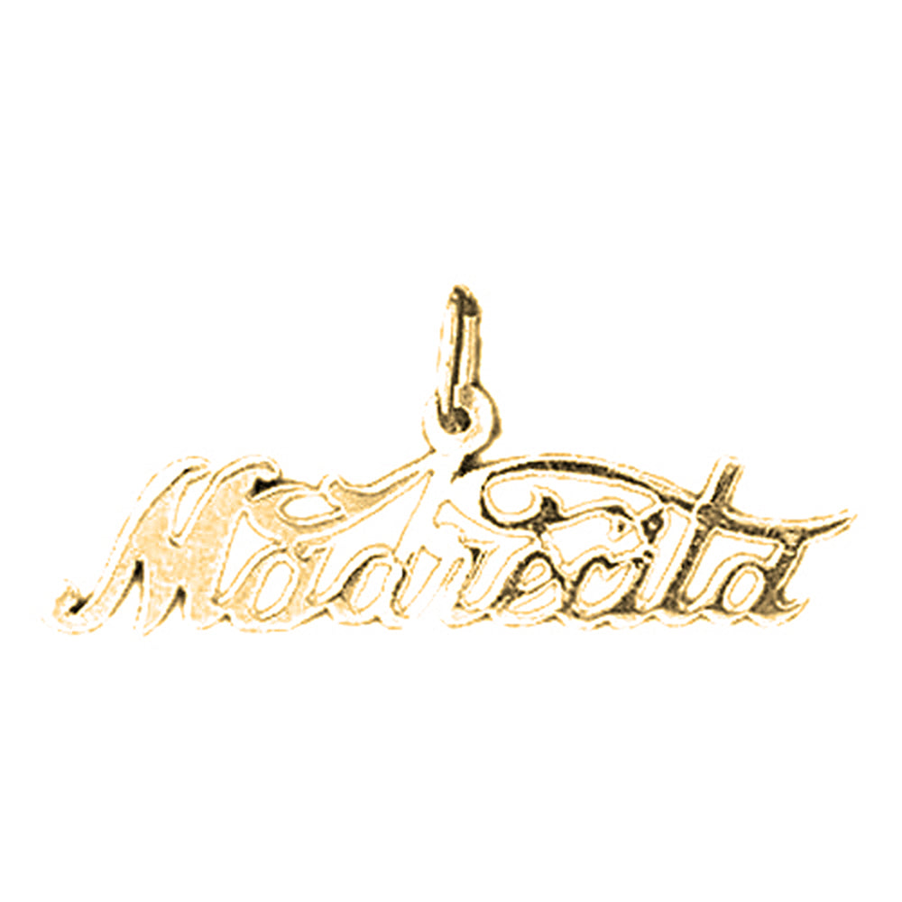 Yellow Gold-plated Silver Madrecita Pendant