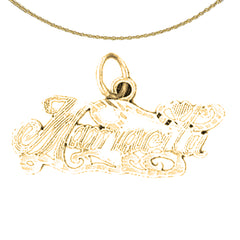 Sterling Silver Mamacita Pendant (Rhodium or Yellow Gold-plated)