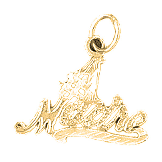 Yellow Gold-plated Silver #1 Madre Pendant