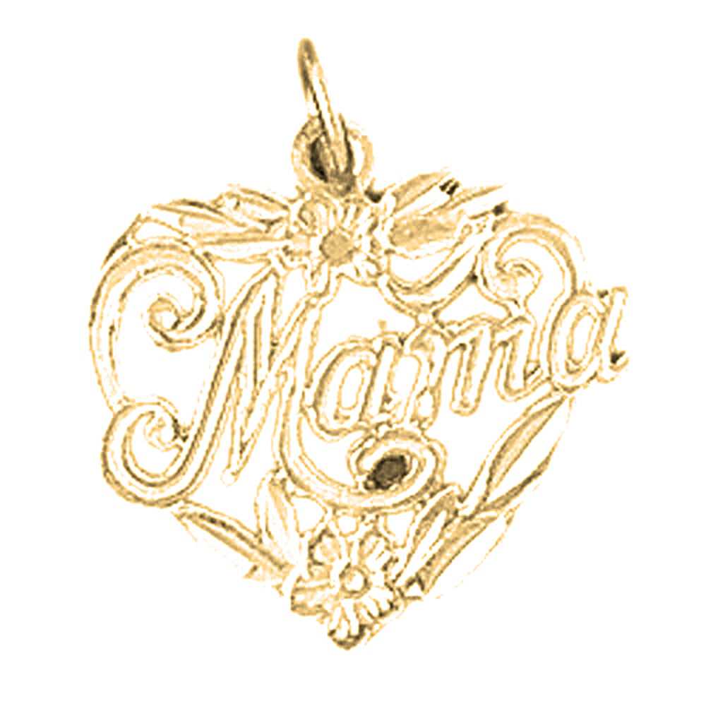 Yellow Gold-plated Silver #1 Mama Pendant