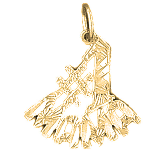 Yellow Gold-plated Silver #1 Madre Pendant