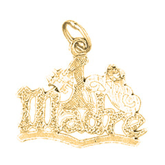 Yellow Gold-plated Silver # Mom Pendant