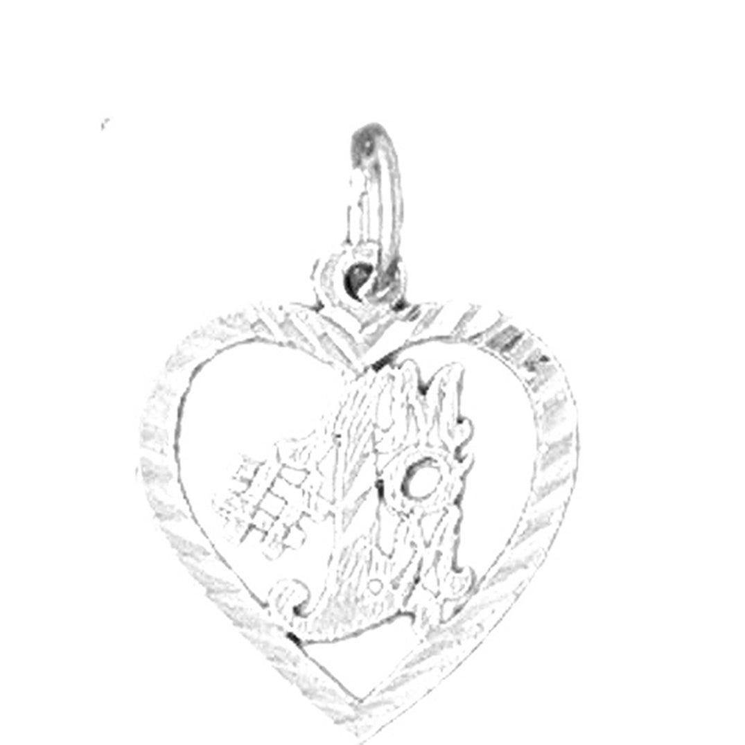 Sterling Silver #1 Mom Pendant