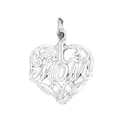 Sterling Silver #1 Mom Pendant