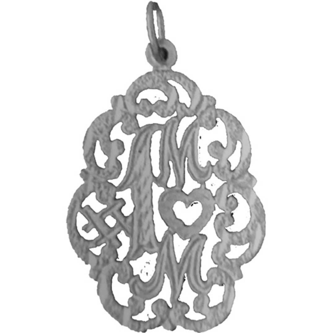 Sterling Silver #1 Mom Pendant