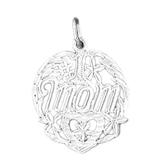 Sterling Silver #1 Mom Pendant