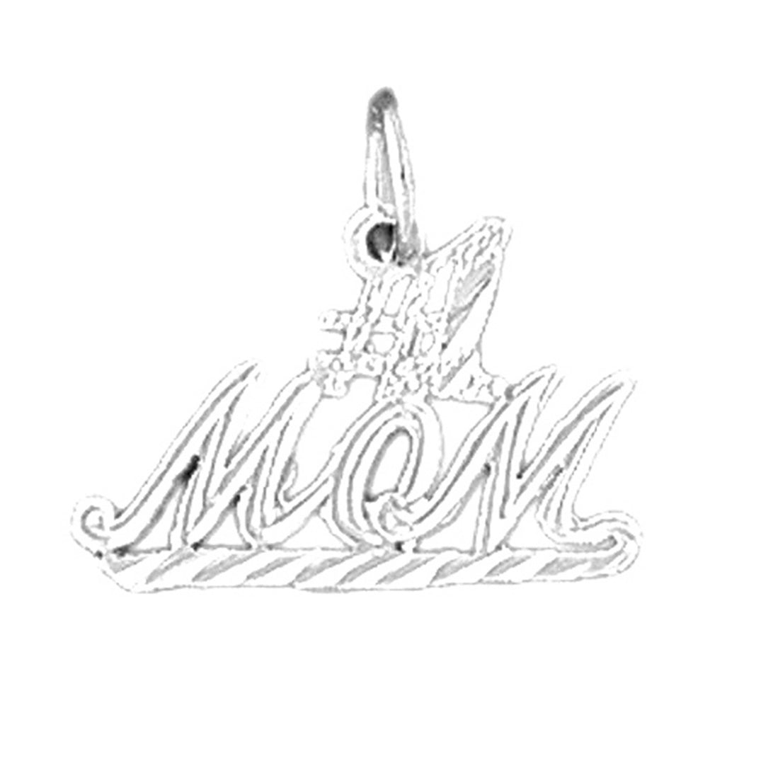 Sterling Silver #1 Mom Pendant