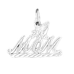 Sterling Silver #1 Mom Pendant