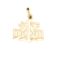 Yellow Gold-plated Silver #1 Mom Pendant