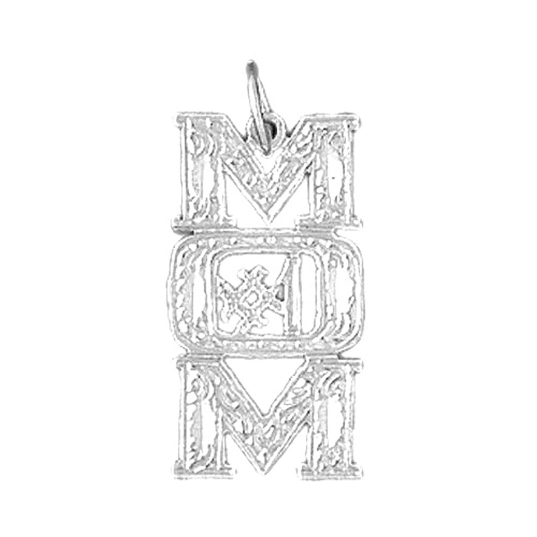 Sterling Silver #1 Mom Pendant