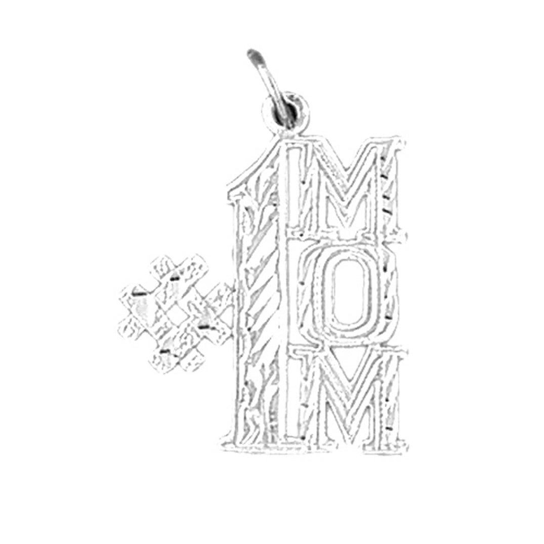 Sterling Silver #1 Mom Pendant