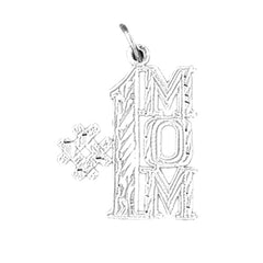 Sterling Silver #1 Mom Pendant