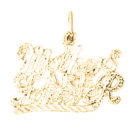 Yellow Gold-plated Silver Mothers Are Forever Pendant