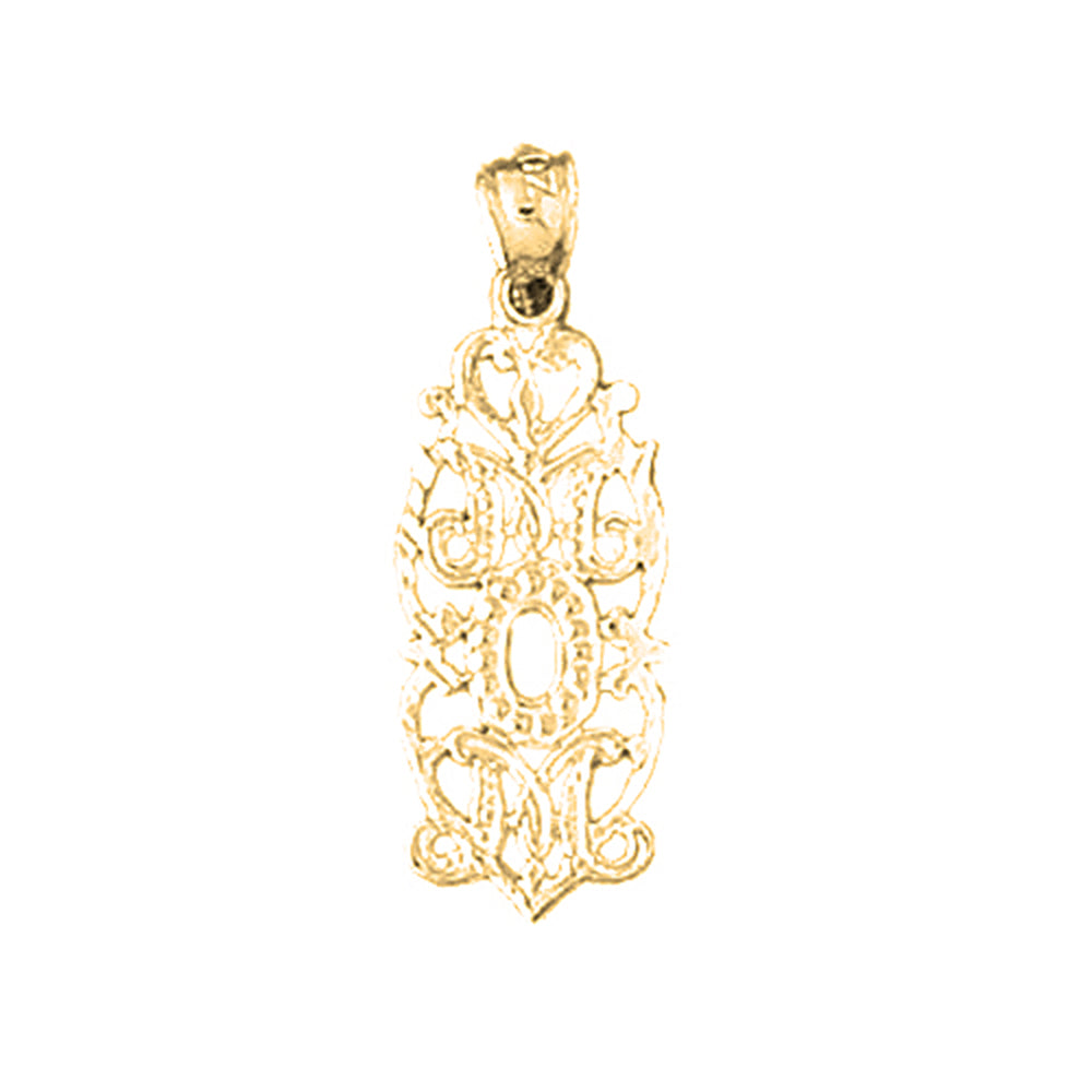 Yellow Gold-plated Silver Best Mom Pendant