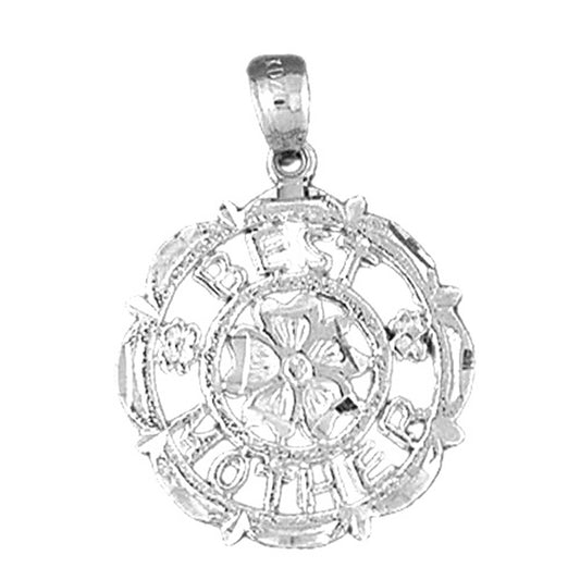 Sterling Silver Best Mom Pendant