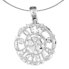 Sterling Silver Best Mom Pendant (Rhodium or Yellow Gold-plated)