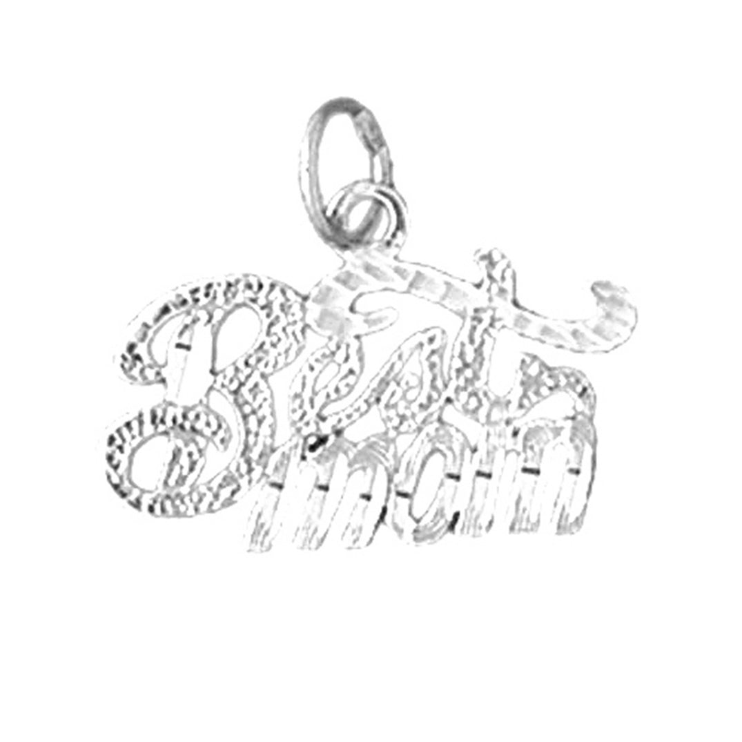 Sterling Silver Best Mom Pendant