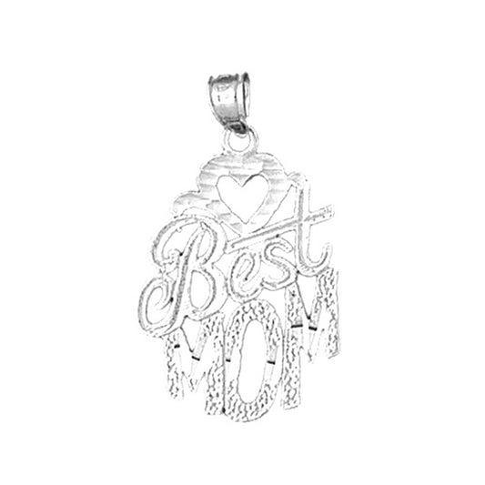 Sterling Silver Best Mom Pendant