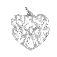 Sterling Silver Best Mom Pendant