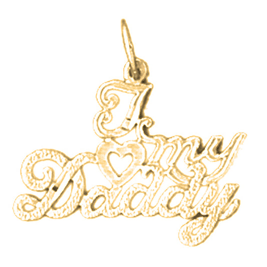 Yellow Gold-plated Silver I Love My Dad Pendant