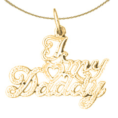 14K or 18K Gold I Love My Dad Pendant