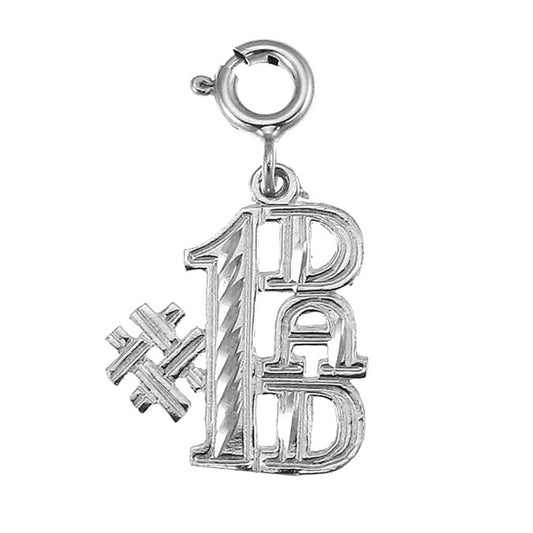 Sterling Silver #1 Dad Pendant