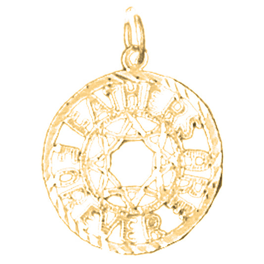 Yellow Gold-plated Silver Fathers Are Forever Pendant