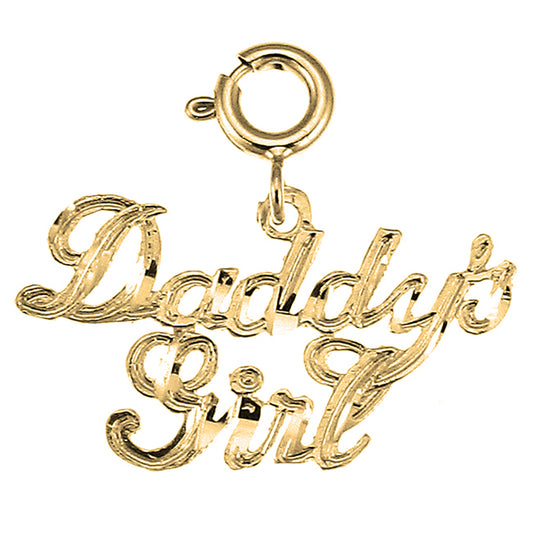 Yellow Gold-plated Silver Daddy's Girl Pendant